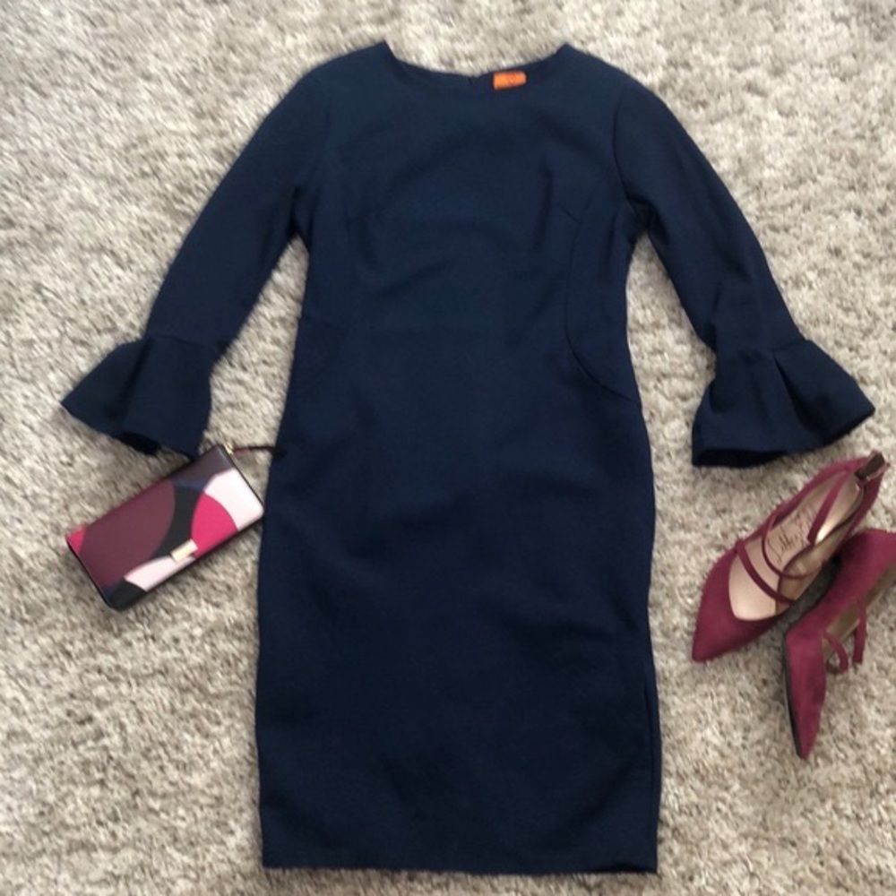 MaryCrafts - Flounce Bell Sleeve Pencil Dress